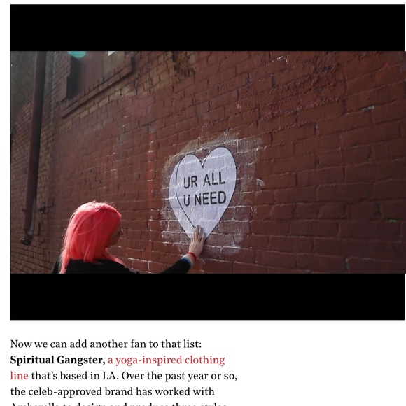 NWT Spiritual Gangster “Ur All U Need” Heart Sweatshirt Red/White Size Small - Picture 12 of 16